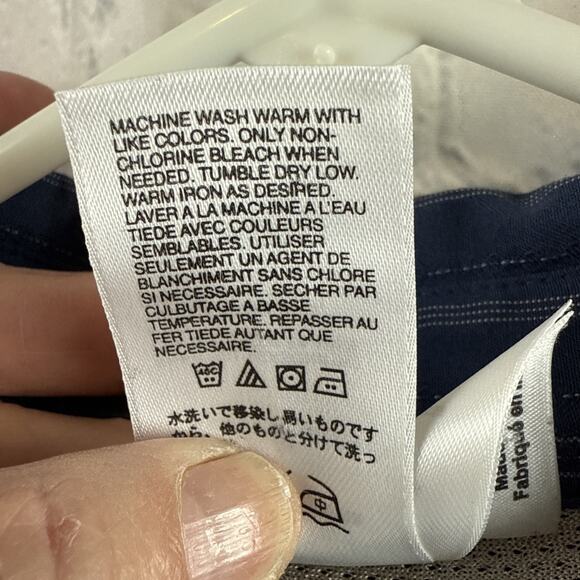 The North Face Button-Front Blue Striped 100% Cotton Long Sleeve Shirt Men's M - Picture 6 of 9